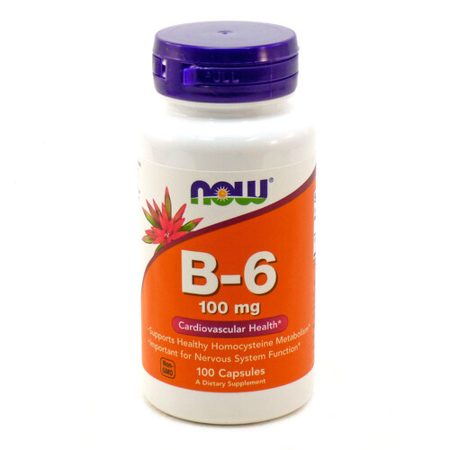 Now Foods Витамин B-6 100 мг 100 капсул