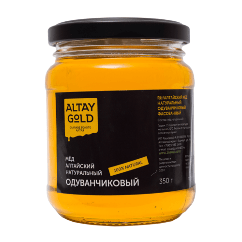 Алтай Голд, мёд классический Одуванчиковый 350 гр