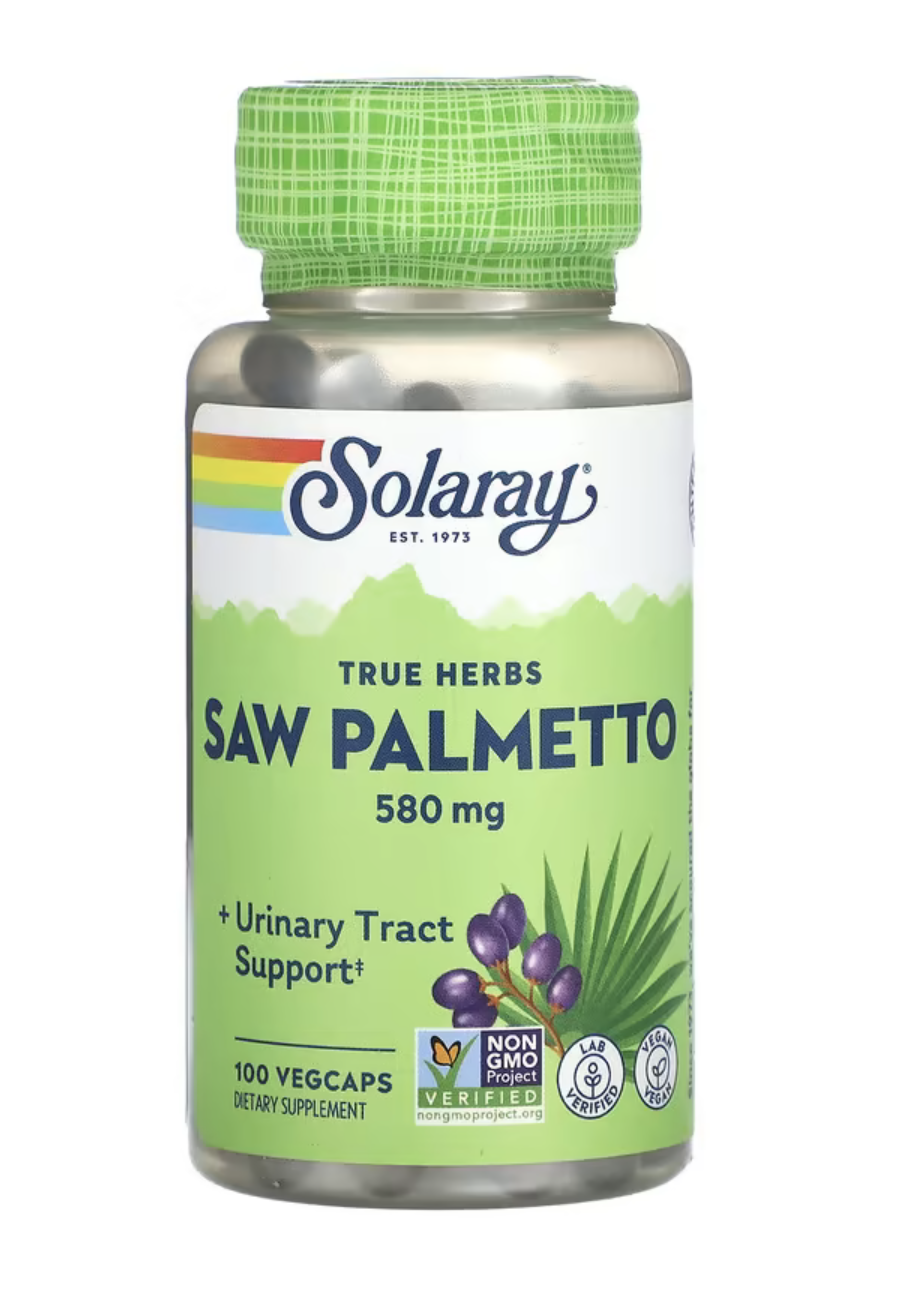 Solaray Экстракт Пальмы Сереноа, Saw Palmetto 580 мг, 100 вег. капсул 