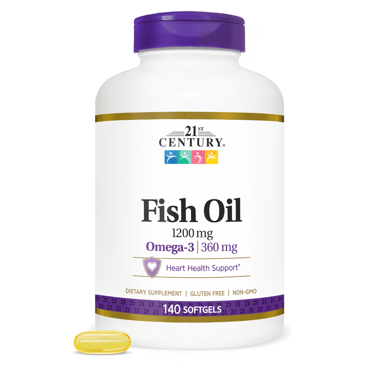21st Century Рыбий жир 1200 мг, 140 капсул 