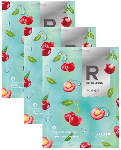FRUDIA Маска тканевая Разглаживающая с вишней, My Orchard Squeeze Mask Cherry Vegan 10 шт