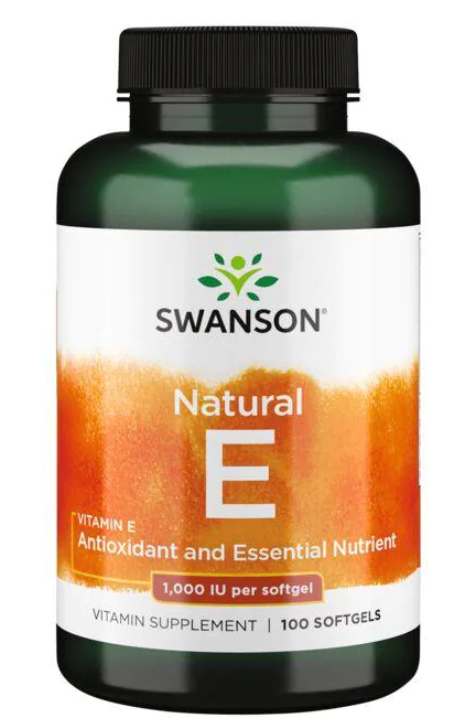 Swanson Витамин Е Натуральный, 1000 IU, 671 мг, 100 капсул