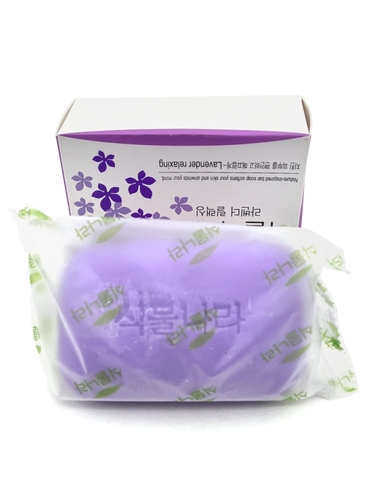 CJ LION, Мыло РАССЛАБЛЯЮЩЕЕ с экстрактом Лаванды, Shingmulnara Botanic Nation Lavender Relaxing 100г