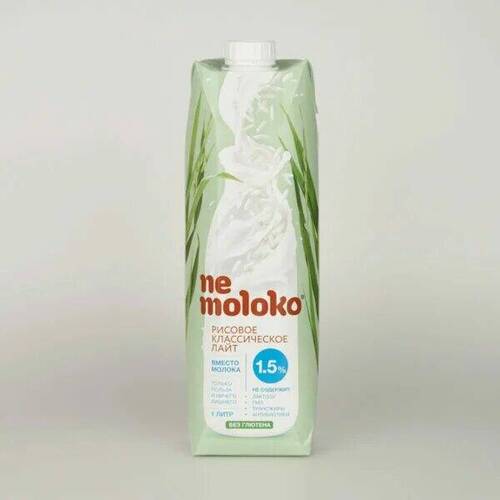 Nemoloko Рисовое молоко классическое Лайт 1,5%, 1000 мл