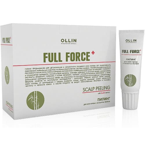 OLLIN Professional Full Force Пилинг для кожи головы с экстрактом бамбука, 15 мл