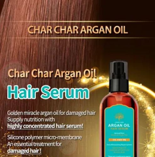 Char Char, Сыворотка для волос аргановое масло, ARGAN OIL HAIR SERUM, 200 мл