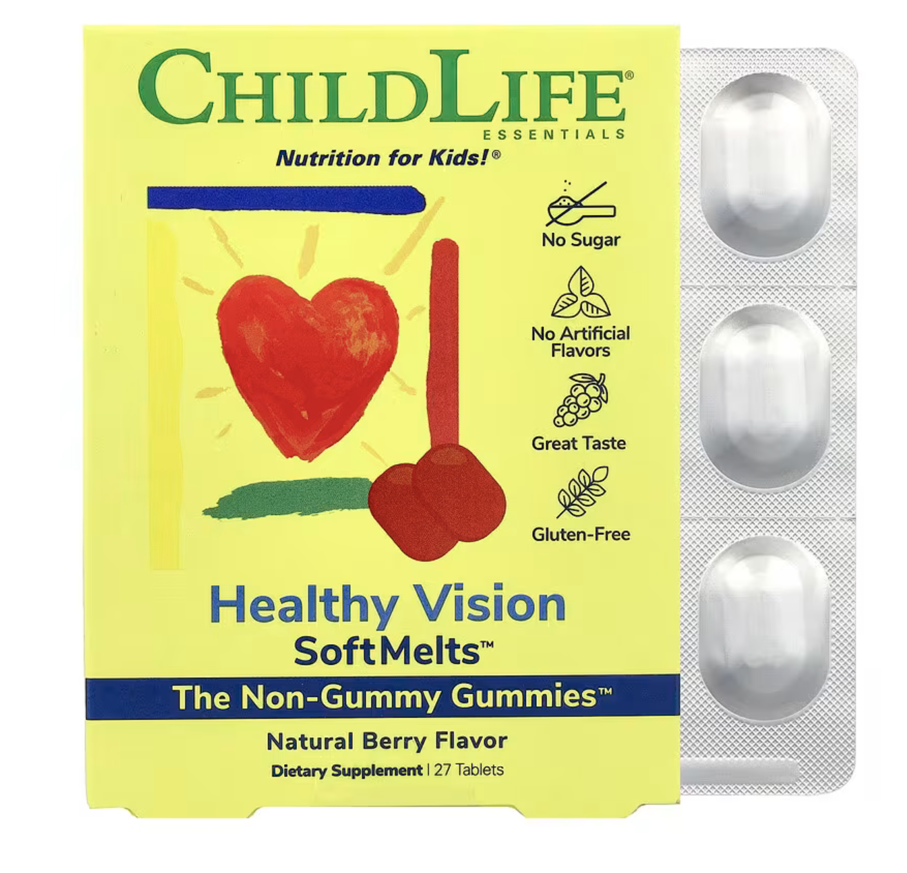 ChildLife Essentials Витамины для Глаз, Healthy Vision, 27 жев. таб/натуральная ягода 