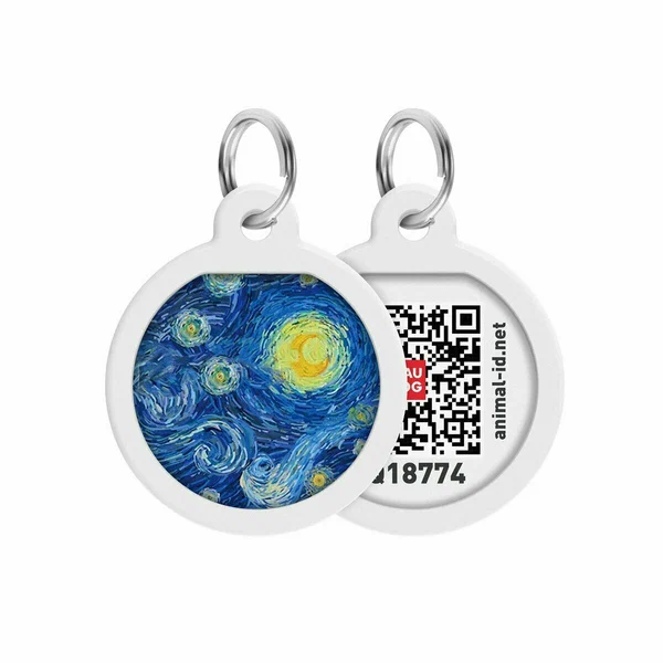 WAUDOG, Адресник Smart ID c QR-паспортом, Металл, Рисунок 