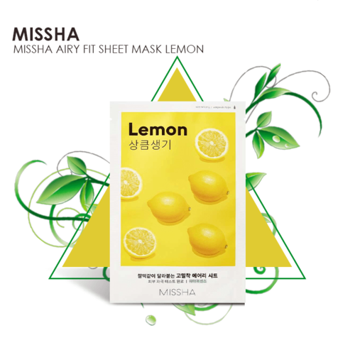 Missha  Airy Fit Sheet Mask, Тканевая маска освежающая с лимоном 19 гр