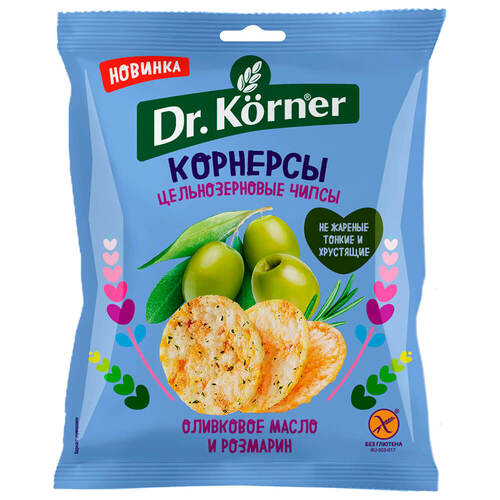 Dr.Korner Чипсы цельнозерновые кукурузно-рисовые, 50 гр