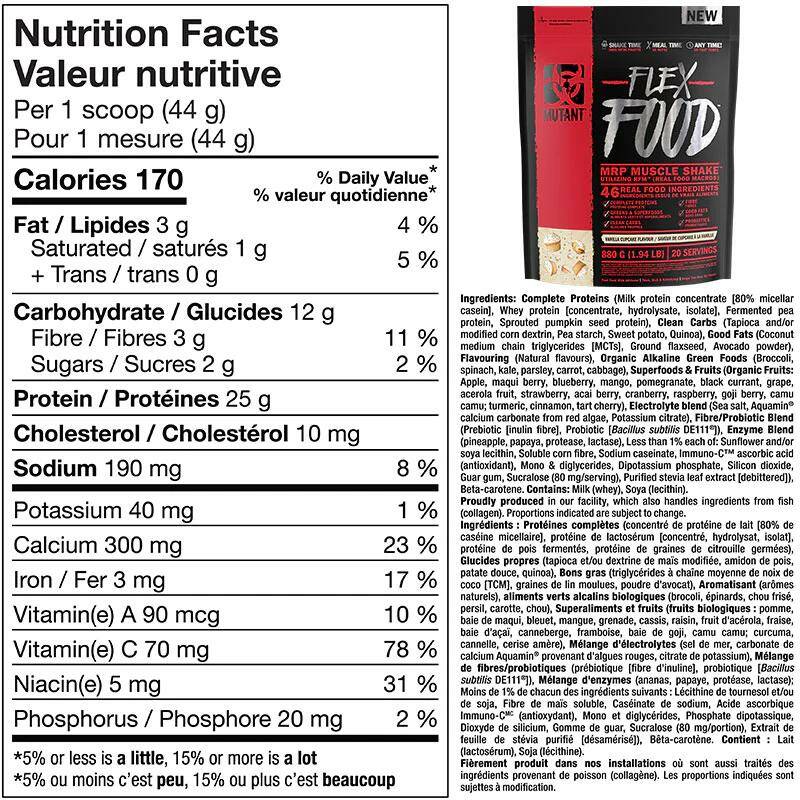 Mutant Nutrition Протеин, Flex Food 880 гр