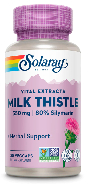 Solaray Силимарин Milk Thistle 350 мг, 30 вег. капсул