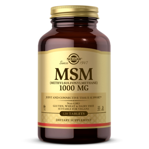 Solgar MSM, МСМ, Метилсульфонилметан 1000 mg 120 таблеток