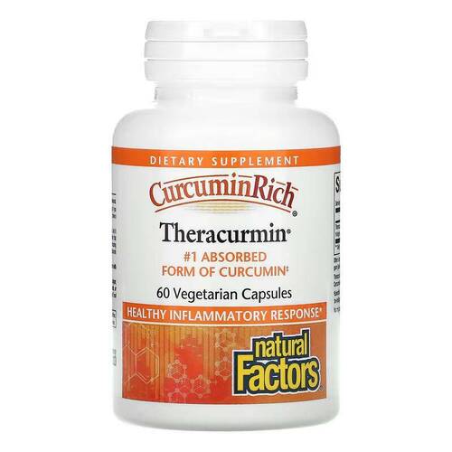 Natural Factors, CurcuminRich Theracurmin, Куркумин 60 капсул 