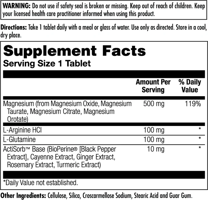 KAL, Magnesium Once Daily Tablets, Магний для Одного Приема в День, 500 мг, 60 таблеток
