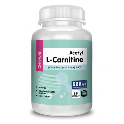CHIKALAB БАД Ацетил L-карнитин 600 мг, 60 капсул