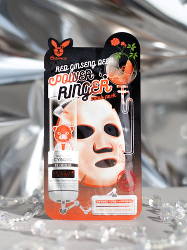 Elizavecca Тканевая маска для лица КРАСНЫЙ ЖЕНЬШЕНЬ Red gInseng Deep, 1 шт