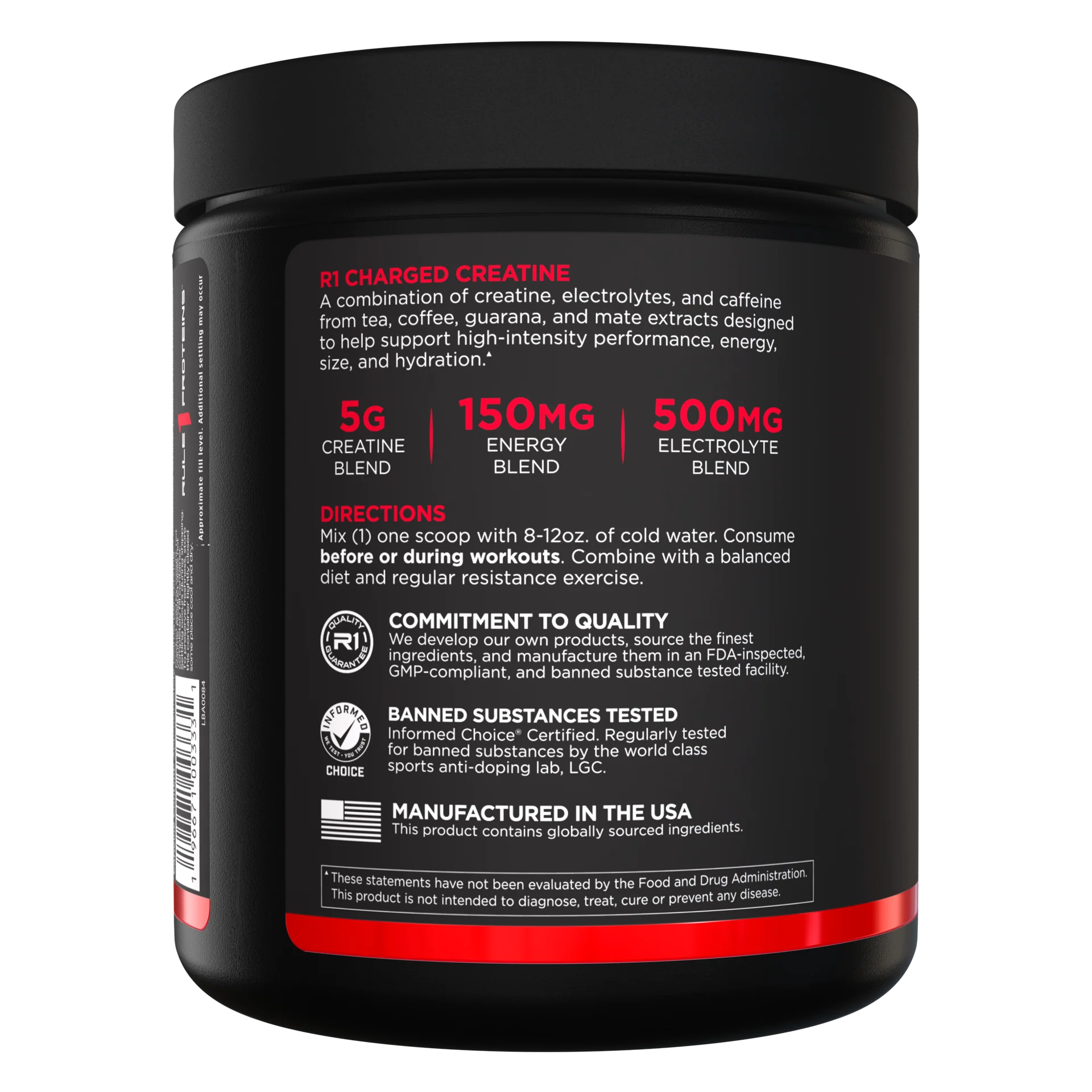 RULE1, Креатин, Charged Creatine 30 порций