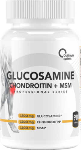 Optimum System глюкозамин, хондроитин + МSМ, 90 таблеток