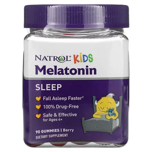 Natrol  Kids Мелатонин для детей от 4 лет, 90 жевательных конфет