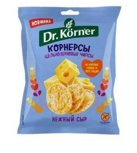 Dr.Korner Чипсы цельнозерновые кукурузно-рисовые, 50 гр