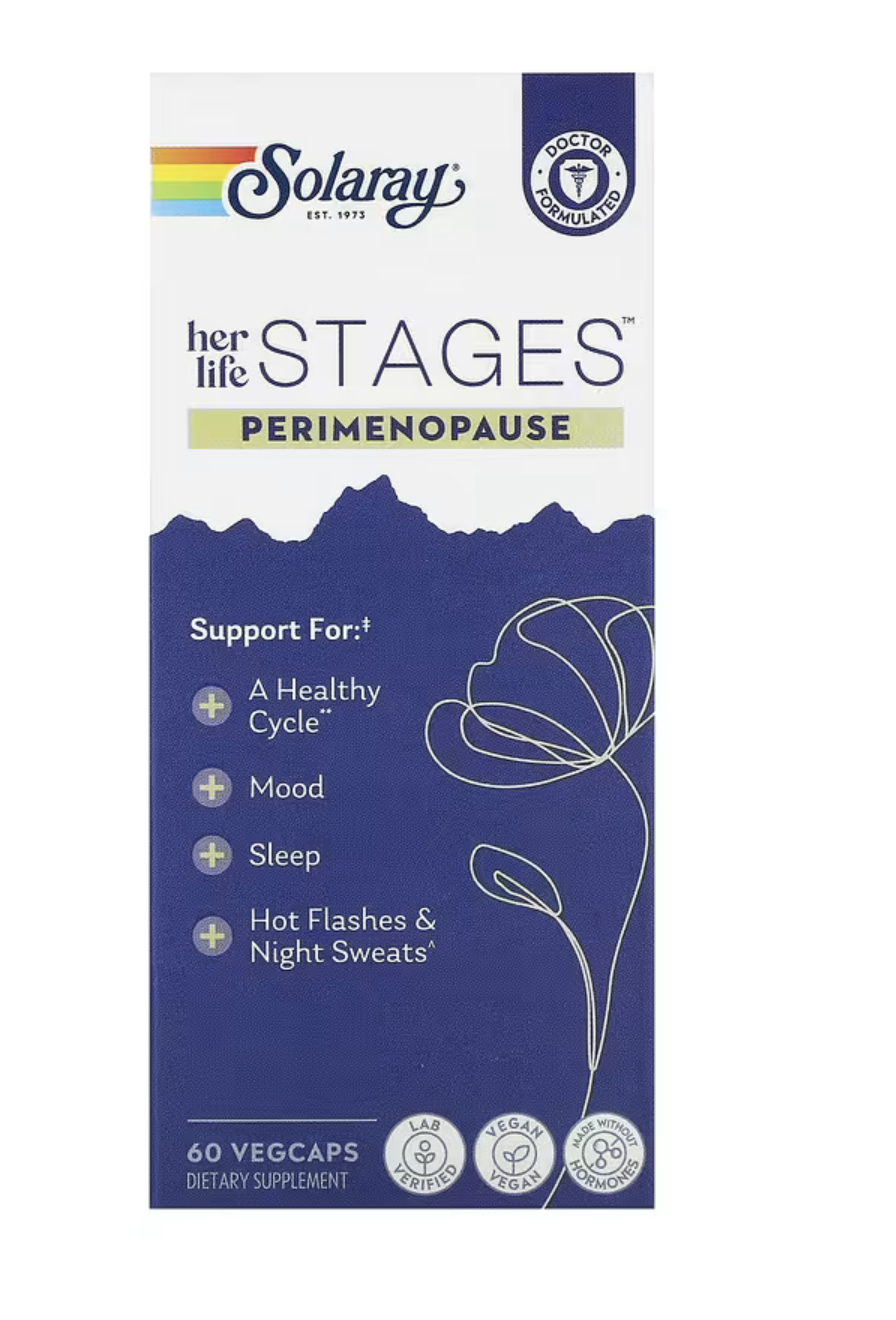 Solaray Женский Комплекс для Перименопаузы, Her Life Stages Perimenopause, 60 вег. капсул