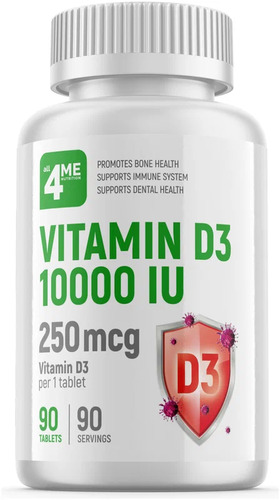 4Me Nutrition Витамин Д3 10.000 ЕД, 90 таблеток
