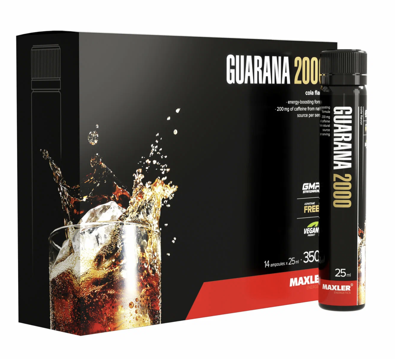 Maxler Гуарана 2000 в шотах, 25 мл 