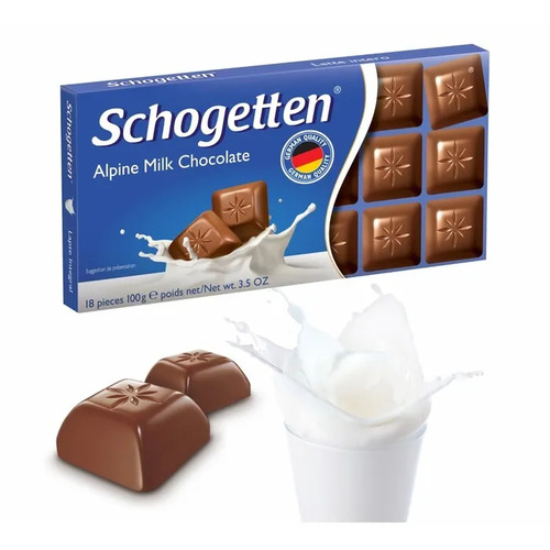 Schogetten Alpine Milk Chocolate, Альпийский молочный шоколад 100 г.
