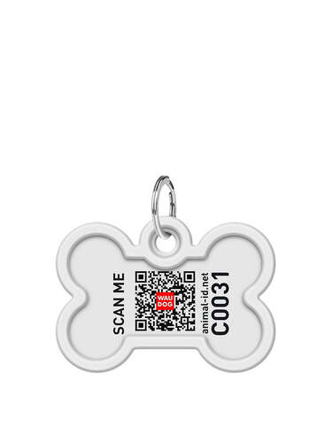 WAUDOG, Адресник Smart ID c QR-паспортом, Металл, Рисунок 