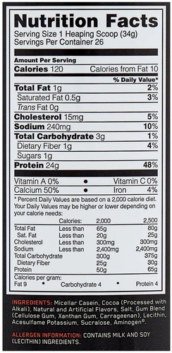 Optimum Nutrition Казеиновый Протеин, NATURAL CASEIN PROTEIN 1.81 кг