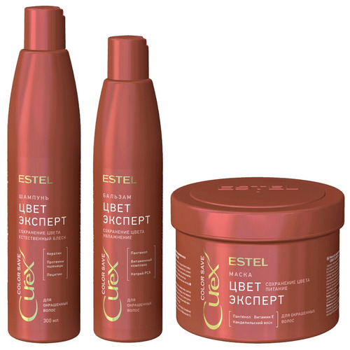 ESTEL / Curex COLOR SAVE, Шампунь ЦВЕТ-ЭКСПЕРТ для окрашенных волос 300 мл