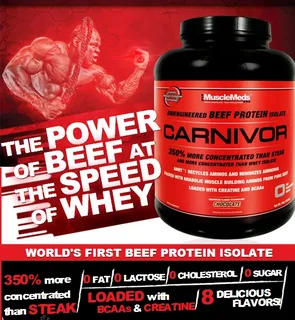 Muscle Meds Carnivor Beef Protein Isolate, Изолят говяжьего белка 1022 гр