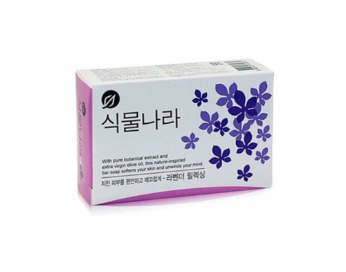 CJ LION, Мыло РАССЛАБЛЯЮЩЕЕ с экстрактом Лаванды, Shingmulnara Botanic Nation Lavender Relaxing 100г
