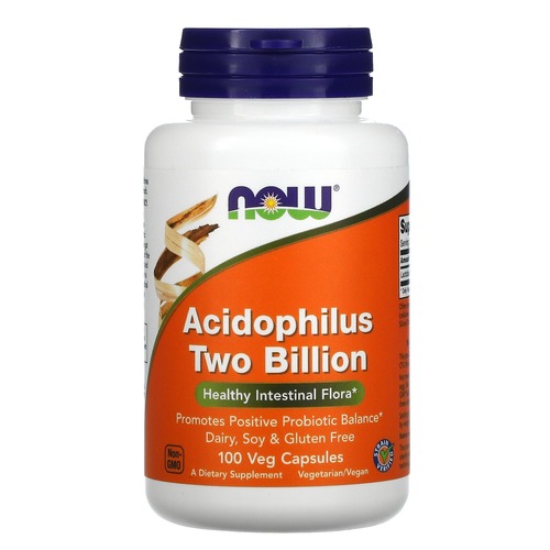 Now Foods Пробиотики, Acidophilus 2 млрд, 100 капсул