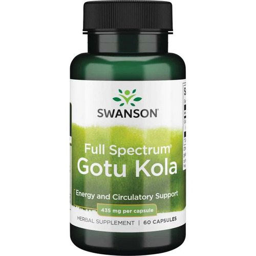 Swanson Gotu Kola, Готу Кола 435 mg, 60 капсул