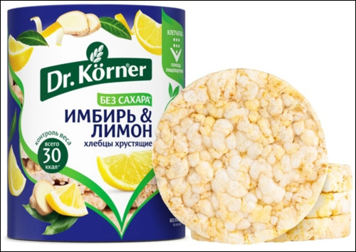 Dr.Korner Хлебцы хрустящие Кукурузно-рисовые с имбирем и лионом, 100 гр