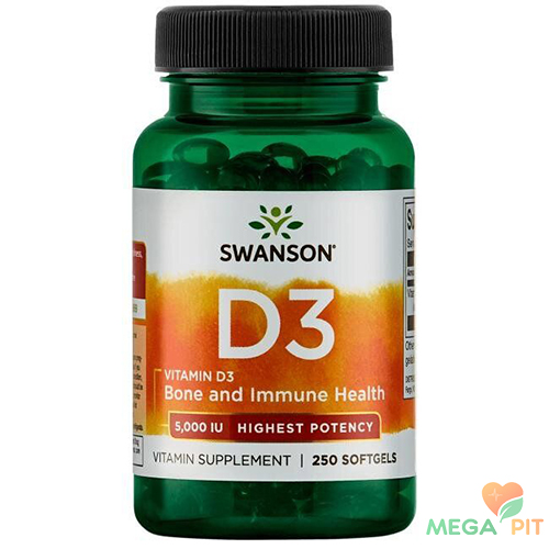 Swanson Витамин D3 Highest 5000 ед 250 гелевых капсул