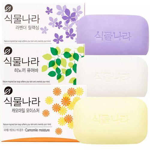 CJ LION, Мыло РАССЛАБЛЯЮЩЕЕ с экстрактом Лаванды, Shingmulnara Botanic Nation Lavender Relaxing 100г