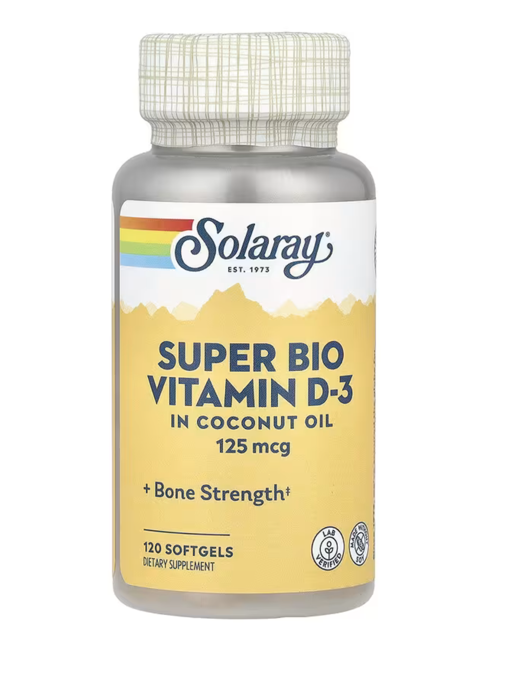 Solaray Витамин Д3, Super Bio 125 мкг, 120 капсул 