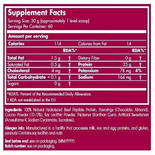 Scitec Nutrition 100% Hydro Beef Peptid, Говяжий белок 900 гр