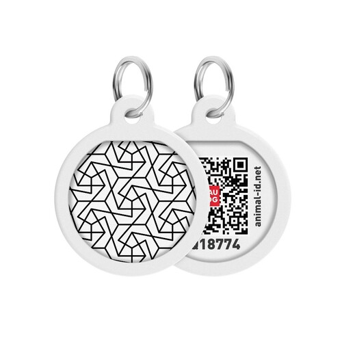 WAUDOG, Адресник Smart ID c QR-паспортом, Металл, Рисунок 