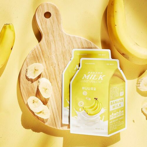 A`PIEU Тканевая смягчающая маска с экстрактом банана, Banana Milk One-Pack 21 гр