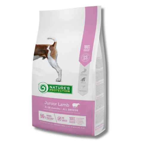 Nature's Protection, Junior Lamb, Сухой Корм для Щенков (Ягнёнок), 18 кг 