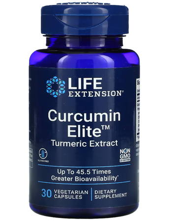 Life Extension Экстракт куркумы, Curcumin Elite 30 вегетарианских капсул