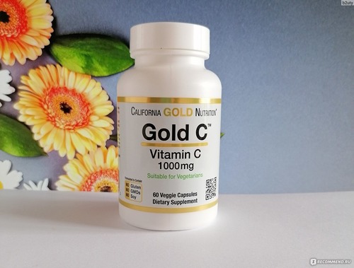 California Gold Nutrition Витамин C 1000 мг 60 капсул