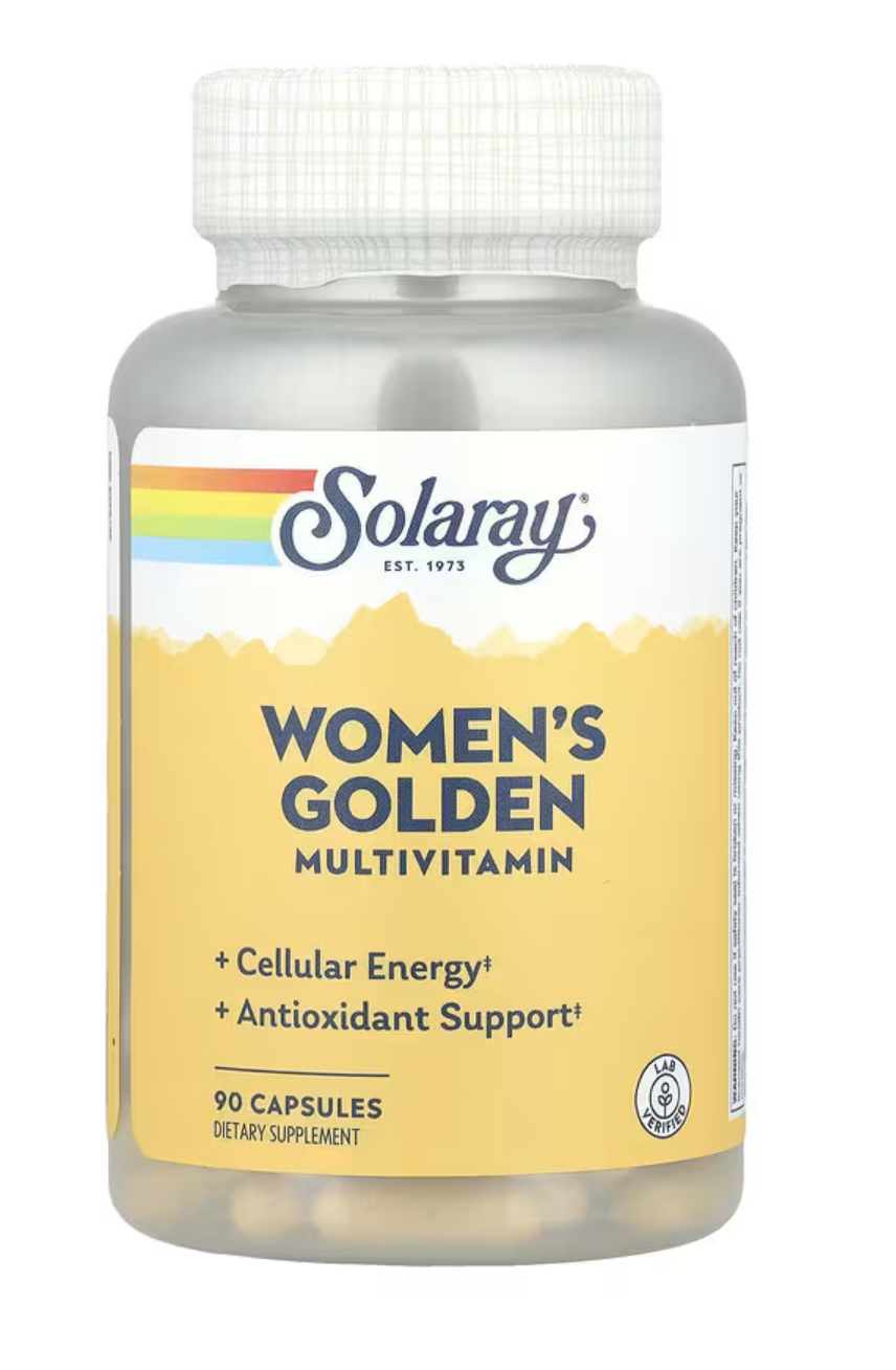 Solaray Мультивитамины для Женщин, Women's Golden Multivitamin, 90 капсул 