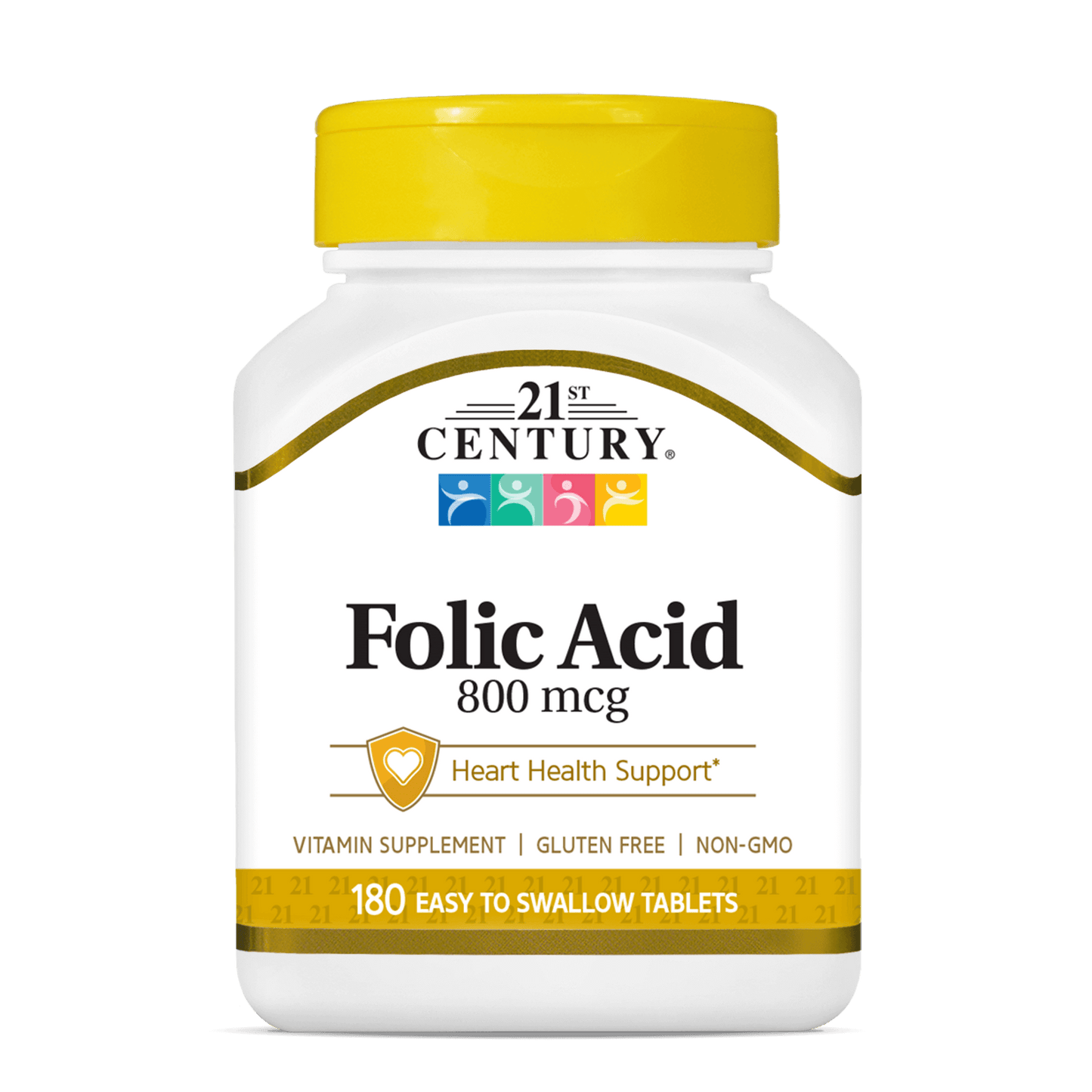 21st Century Фолиевая кислота 800 мкг, 180 таблеток 