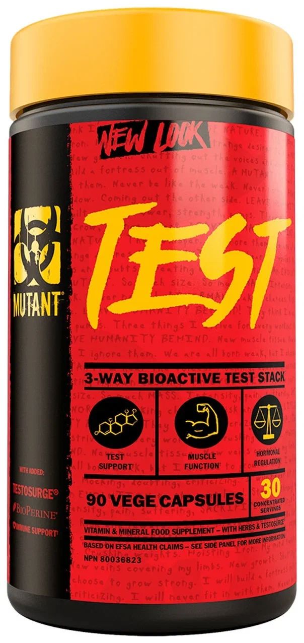 Mutant Nutrition Mutant Test, Для Повышения Тестостерона, 90 капсул