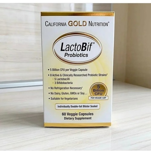 California Gold Nutrition Пробиотики LactoBif 5 млрд КОЕ, 60 капсул